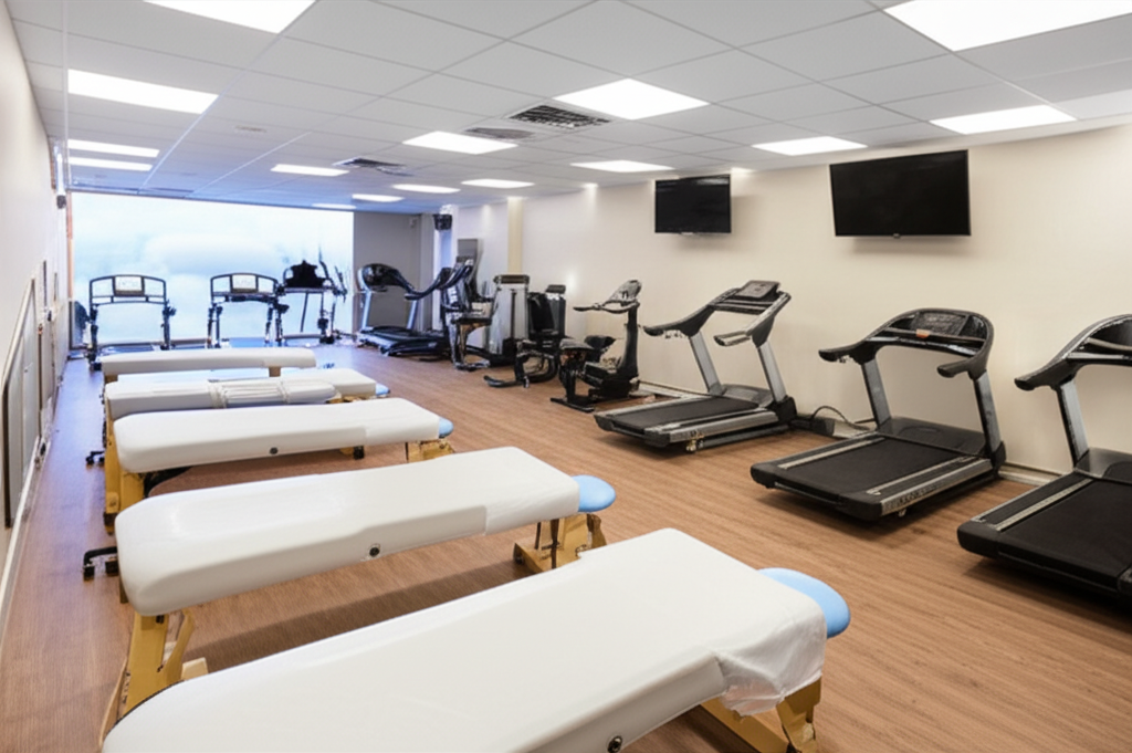 Care Physical Therapy modern clinic interior in Southfield Michigan showing professional treatment areas and state-of-the-art rehabilitation equipment