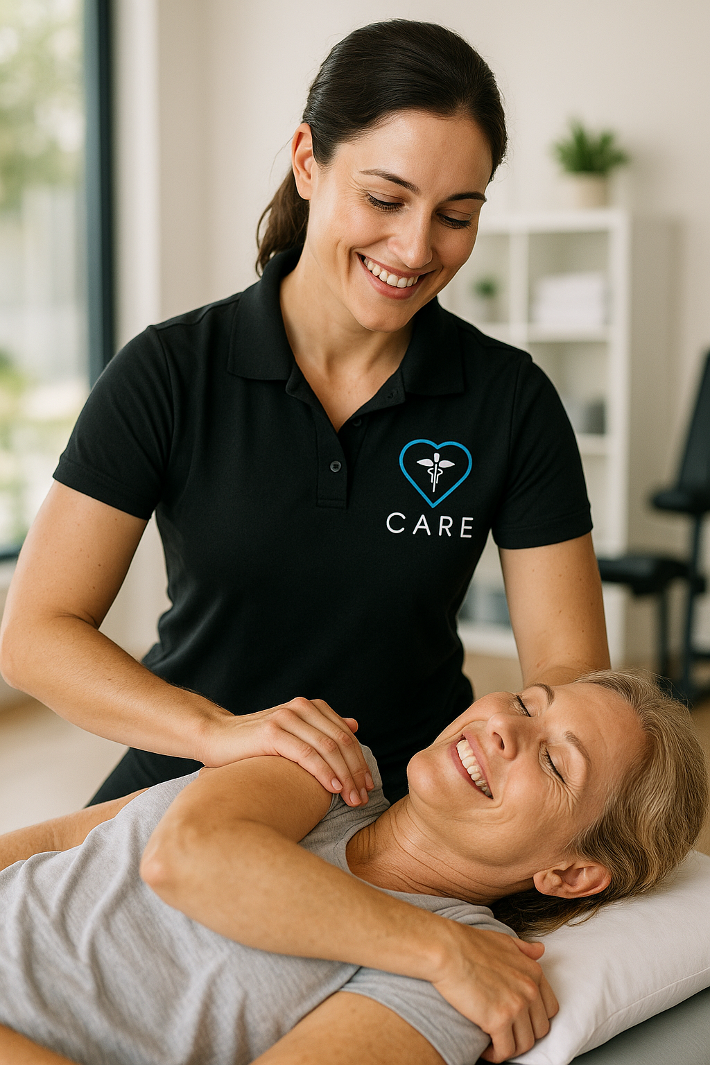 Physical therapy treatment session at Care Physical Therapy clinic in Southfield Michigan - licensed therapists helping patients recover